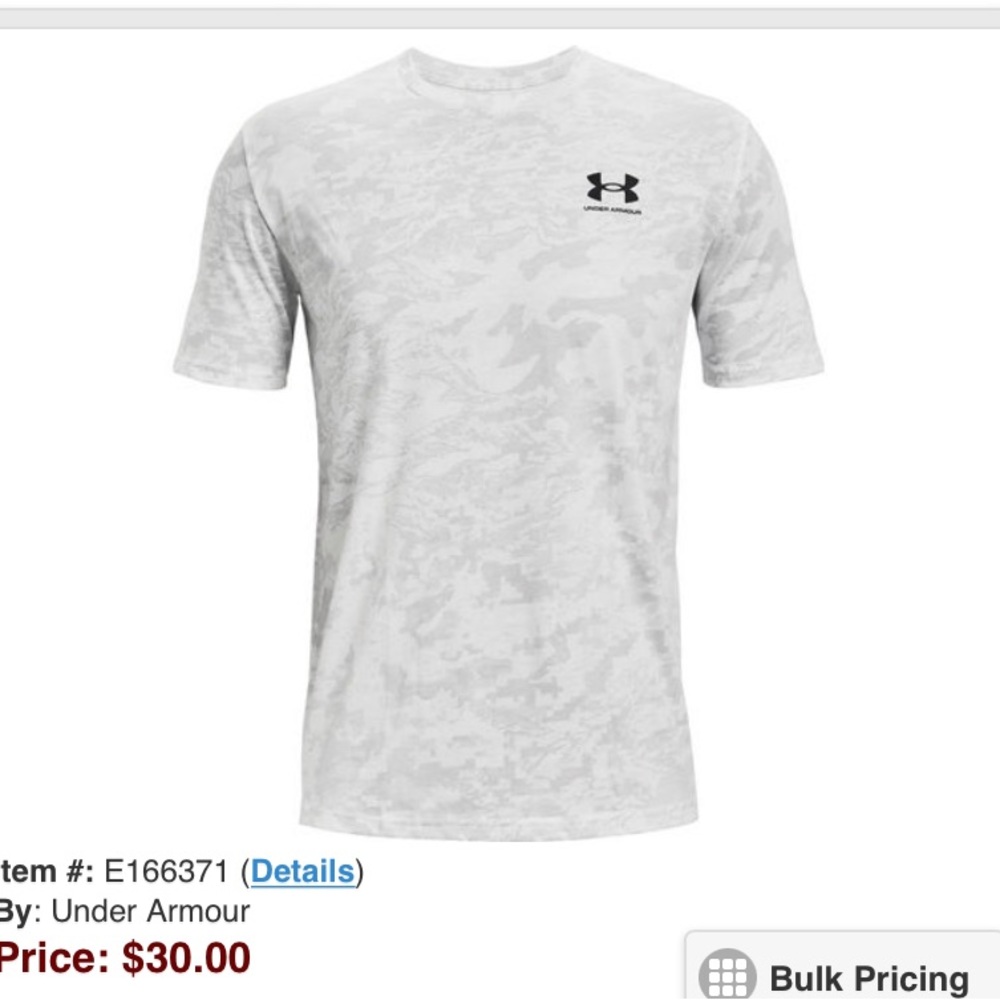 brand new under arnour camo mens T large